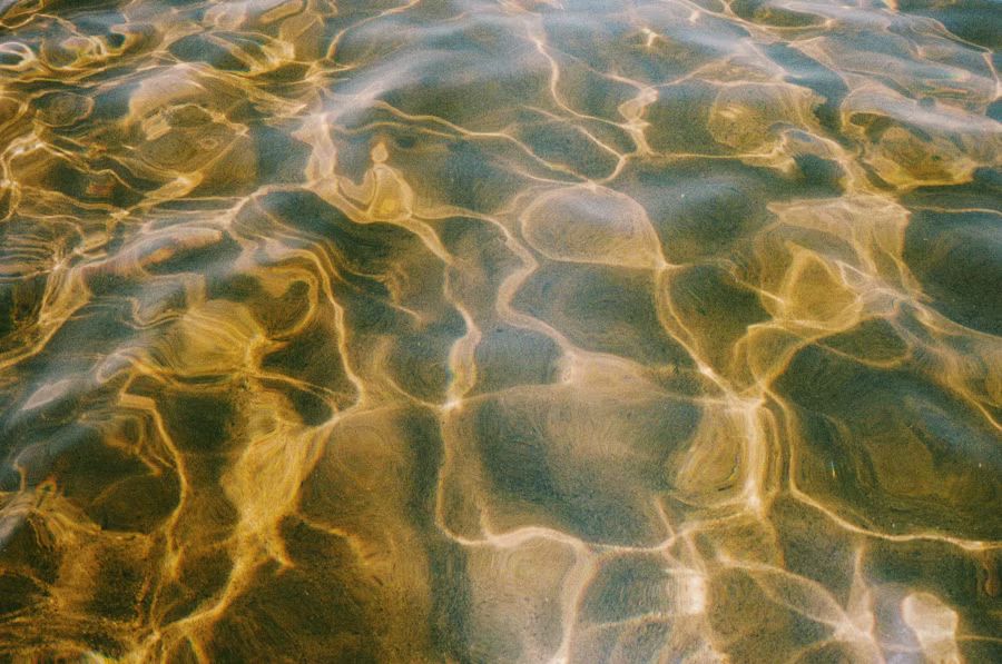 Light patterns on water